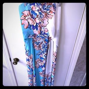 BCBG Floral Maxi Wrap Dress